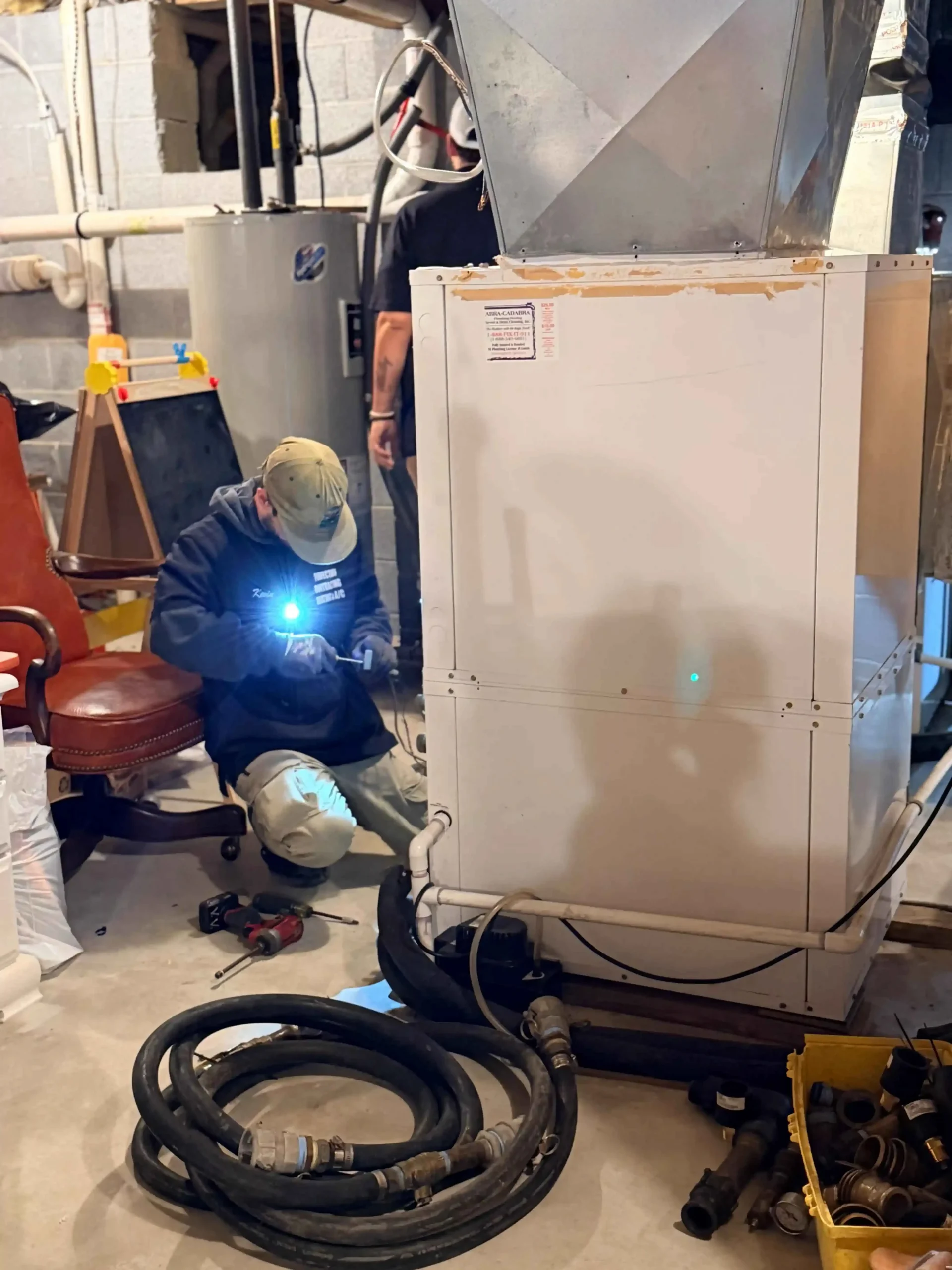 Modern boiler system showcasing efficient features in a home utility room