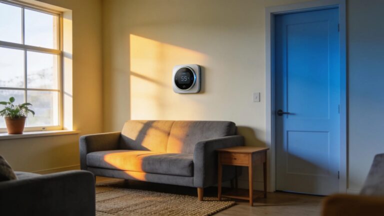 Cozy living room with visible temperature variations, highlighting the concept of uneven cooling in homes