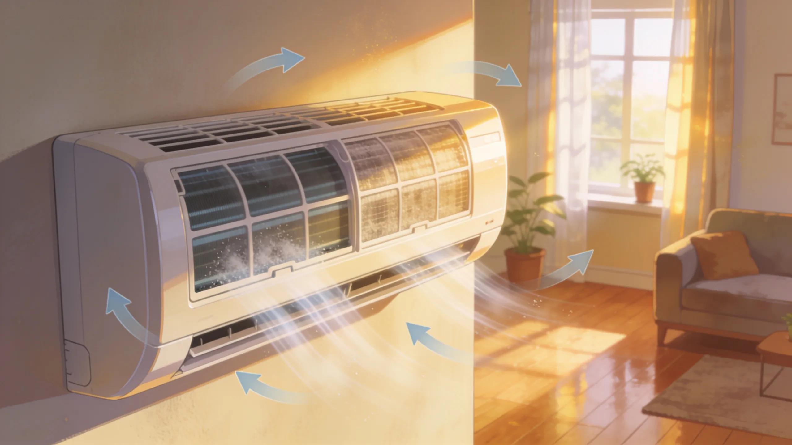 Well-maintained AC unit emphasizing the benefits of regular upkeep and home comfort