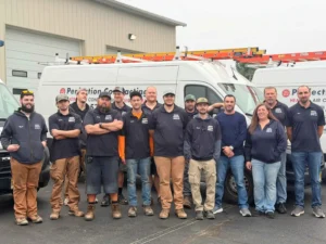 HVAC installers working on a new system installation, illustrating the professional installation process